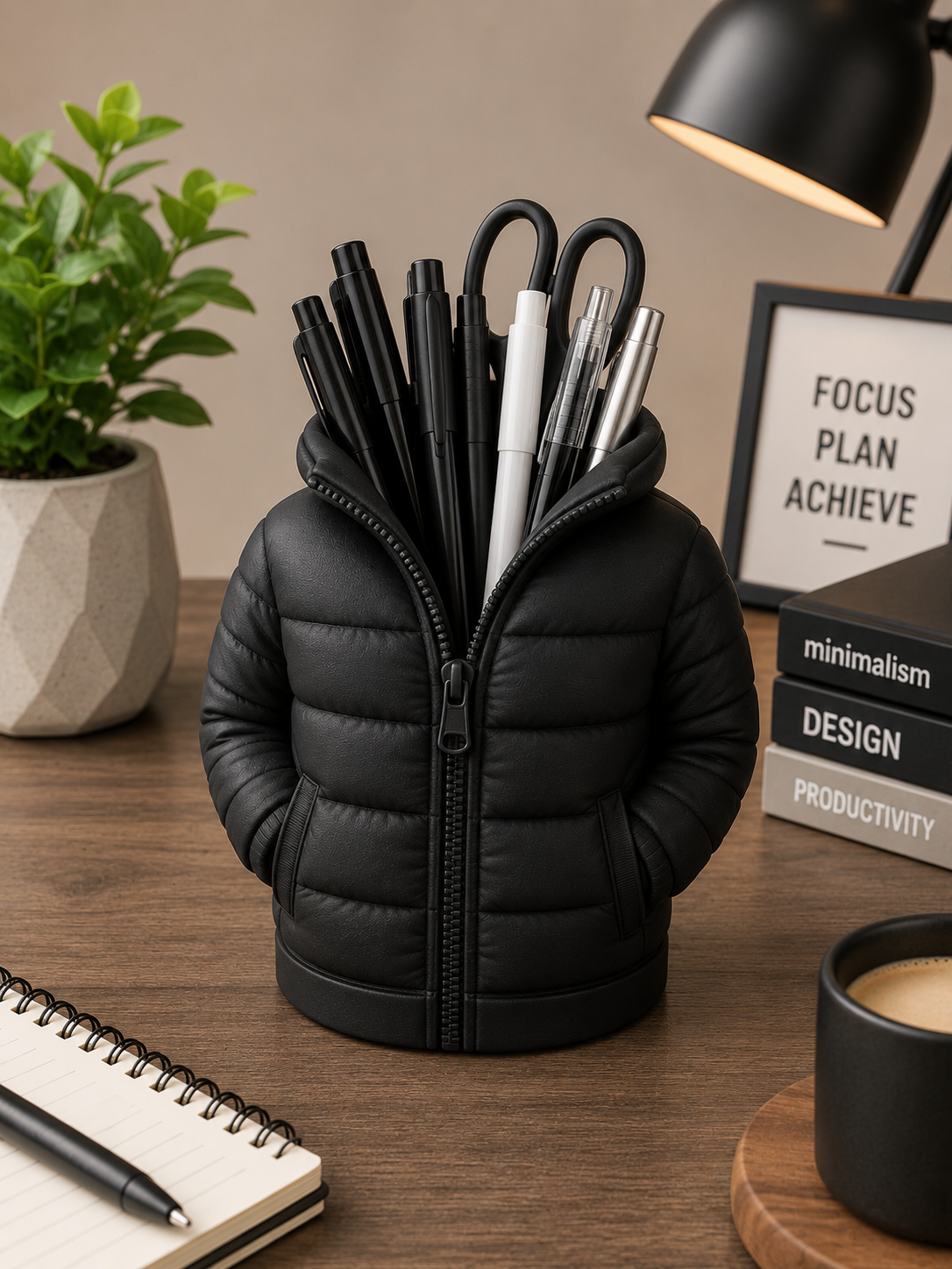 Puffer Jacket Pen Stand