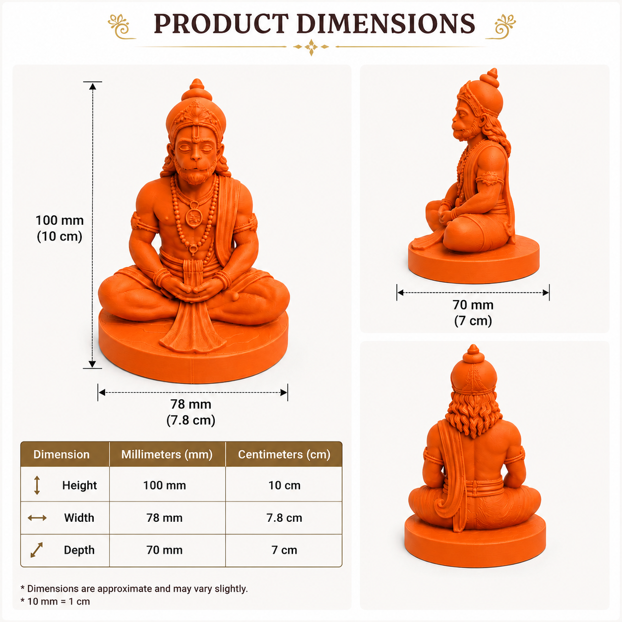 Hanuman Ji Calm Pose Idol