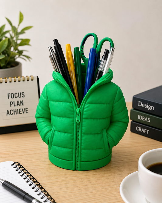 Puffer Jacket Pen Stand