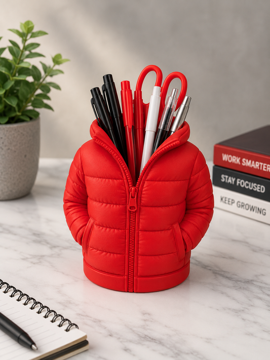 Puffer Jacket Pen Stand