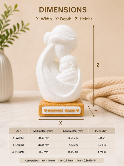 Personalized Mother Baby Serenity Sculpture