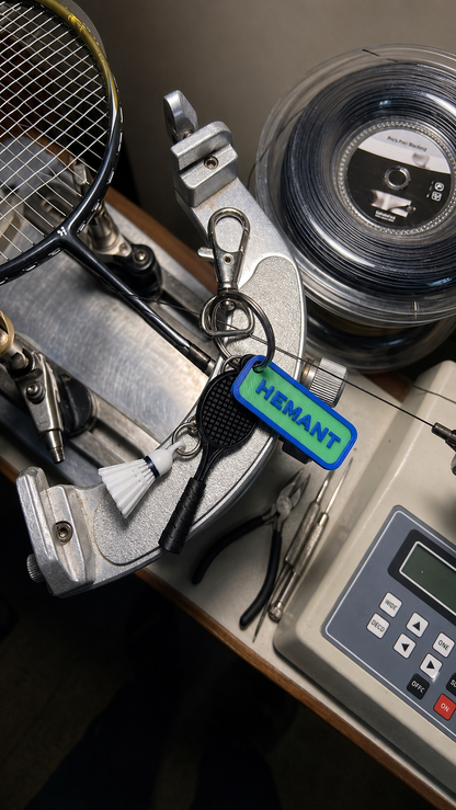 Personalized Badminton Lover Keychain with Custom Name