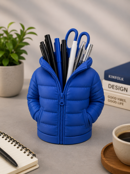 Puffer Jacket Pen Stand