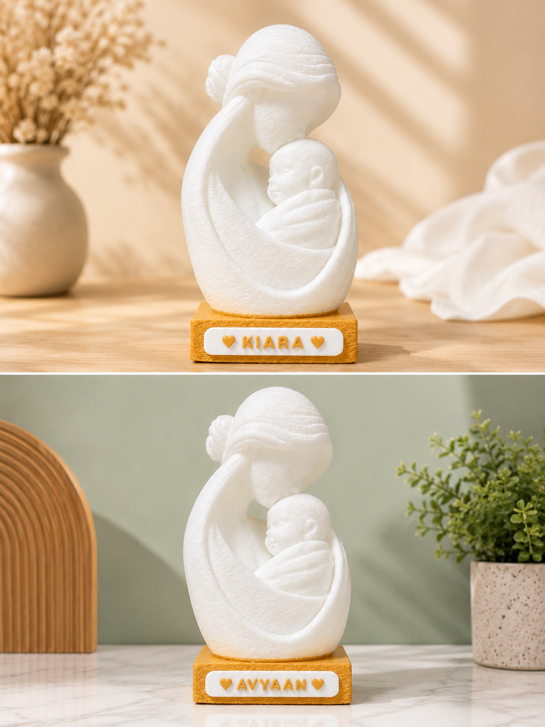 Personalized Mother Baby Serenity Sculpture