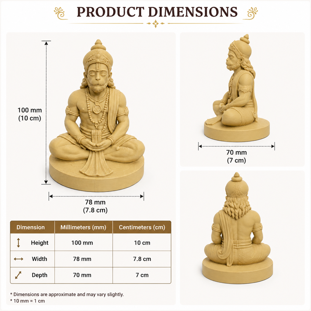 Hanuman Ji Calm Pose Idol